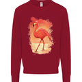 Flamingo Painting Kids Sweatshirt Jumper Red
