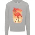 Flamingo Painting Kids Sweatshirt Jumper Sports Grey