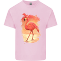 Flamingo Painting Kids T-Shirt Childrens Light Pink