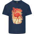 Flamingo Painting Kids T-Shirt Childrens Navy Blue