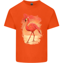 Flamingo Painting Kids T-Shirt Childrens Orange