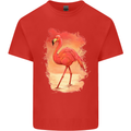 Flamingo Painting Kids T-Shirt Childrens Red