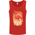 Flamingo Painting Mens Vest Tank Top Red