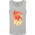 Flamingo Painting Mens Vest Tank Top Sports Grey