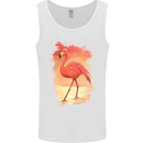 Flamingo Painting Mens Vest Tank Top White