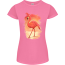 Flamingo Painting Womens Petite Cut T-Shirt Azalea