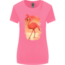 Flamingo Painting Womens Wider Cut T-Shirt Azalea