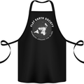 Flat Earth Society Members Around the Globe Cotton Apron 100% Organic Black