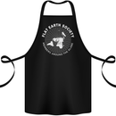 Flat Earth Society Members Around the Globe Cotton Apron 100% Organic Black
