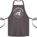 Flat Earth Society Members Around the Globe Cotton Apron 100% Organic Dark Grey