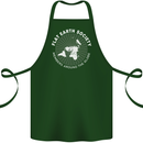 Flat Earth Society Members Around the Globe Cotton Apron 100% Organic Forest Green