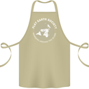 Flat Earth Society Members Around the Globe Cotton Apron 100% Organic Khaki