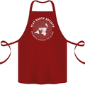 Flat Earth Society Members Around the Globe Cotton Apron 100% Organic Maroon