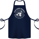 Flat Earth Society Members Around the Globe Cotton Apron 100% Organic Navy Blue