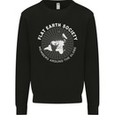 Flat Earth Society Members Around the Globe Kids Sweatshirt Jumper Black