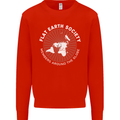 Flat Earth Society Members Around the Globe Kids Sweatshirt Jumper Bright Red