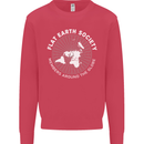 Flat Earth Society Members Around the Globe Kids Sweatshirt Jumper Heliconia