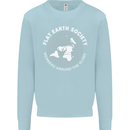 Flat Earth Society Members Around the Globe Kids Sweatshirt Jumper Light Blue