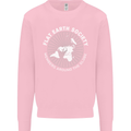 Flat Earth Society Members Around the Globe Kids Sweatshirt Jumper Light Pink