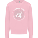 Flat Earth Society Members Around the Globe Kids Sweatshirt Jumper Light Pink