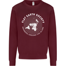 Flat Earth Society Members Around the Globe Kids Sweatshirt Jumper Maroon