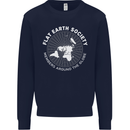 Flat Earth Society Members Around the Globe Kids Sweatshirt Jumper Navy Blue
