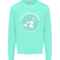 Flat Earth Society Members Around the Globe Kids Sweatshirt Jumper Peppermint