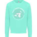 Flat Earth Society Members Around the Globe Kids Sweatshirt Jumper Peppermint