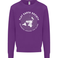 Flat Earth Society Members Around the Globe Kids Sweatshirt Jumper Purple