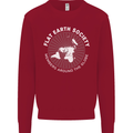 Flat Earth Society Members Around the Globe Kids Sweatshirt Jumper Red