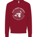 Flat Earth Society Members Around the Globe Kids Sweatshirt Jumper Red