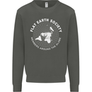 Flat Earth Society Members Around the Globe Kids Sweatshirt Jumper Storm Grey