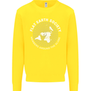 Flat Earth Society Members Around the Globe Kids Sweatshirt Jumper Yellow