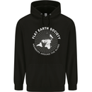 Flat Earth Society Members Around the Globe Mens 80% Cotton Hoodie Black
