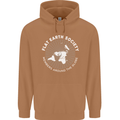 Flat Earth Society Members Around the Globe Mens 80% Cotton Hoodie Caramel Latte