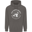 Flat Earth Society Members Around the Globe Mens 80% Cotton Hoodie Charcoal