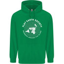 Flat Earth Society Members Around the Globe Mens 80% Cotton Hoodie Irish Green