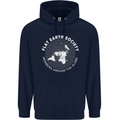 Flat Earth Society Members Around the Globe Mens 80% Cotton Hoodie Navy Blue