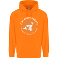 Flat Earth Society Members Around the Globe Mens 80% Cotton Hoodie Orange