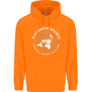 Flat Earth Society Members Around the Globe Mens 80% Cotton Hoodie Orange