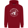 Flat Earth Society Members Around the Globe Mens 80% Cotton Hoodie Red