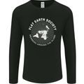 Flat Earth Society Members Around the Globe Mens Long Sleeve T-Shirt Black