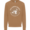 Flat Earth Society Members Around the Globe Mens Sweatshirt Jumper Caramel Latte
