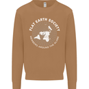 Flat Earth Society Members Around the Globe Mens Sweatshirt Jumper Caramel Latte
