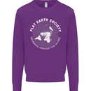 Flat Earth Society Members Around the Globe Mens Sweatshirt Jumper Purple