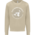 Flat Earth Society Members Around the Globe Mens Sweatshirt Jumper Sand