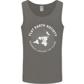Flat Earth Society Members Around the Globe Mens Vest Tank Top Charcoal