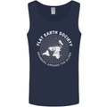 Flat Earth Society Members Around the Globe Mens Vest Tank Top Navy Blue
