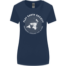 Flat Earth Society Members Around the Globe Womens Wider Cut T-Shirt Navy Blue