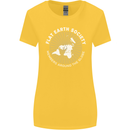 Flat Earth Society Members Around the Globe Womens Wider Cut T-Shirt Yellow
